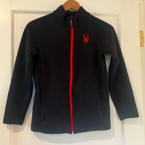 Spyder Black Red Core Jacket Full Zip Size Med (10/12)